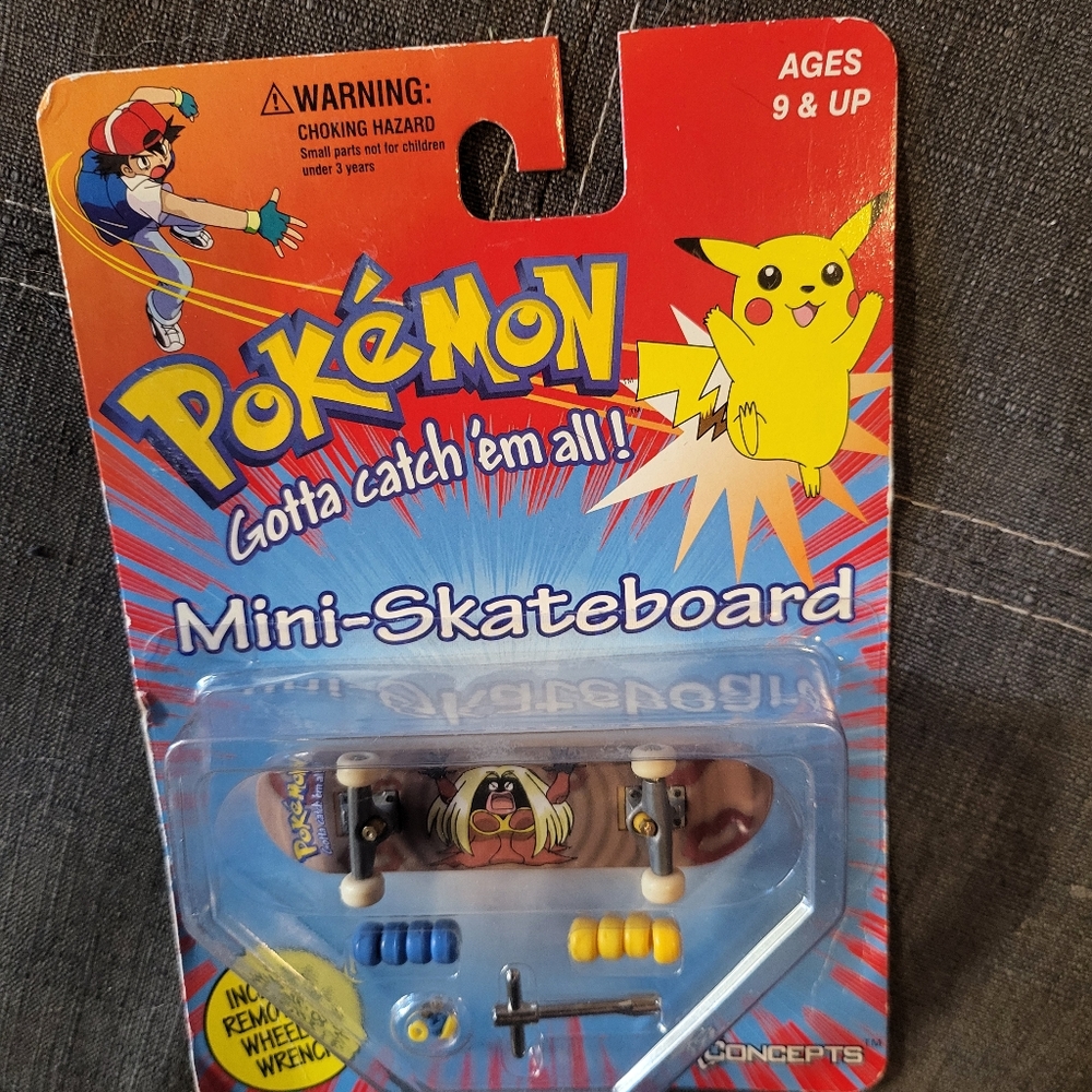Pokemon Mini Skateboard Jynx Xconcepts 1999 Vintage New Sealed RARE!